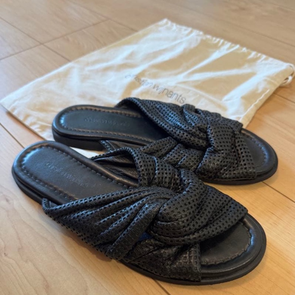 🖤 Christian Wijnants Knot Slide Sandals – NWOT – Made in Italy – EU 37.5